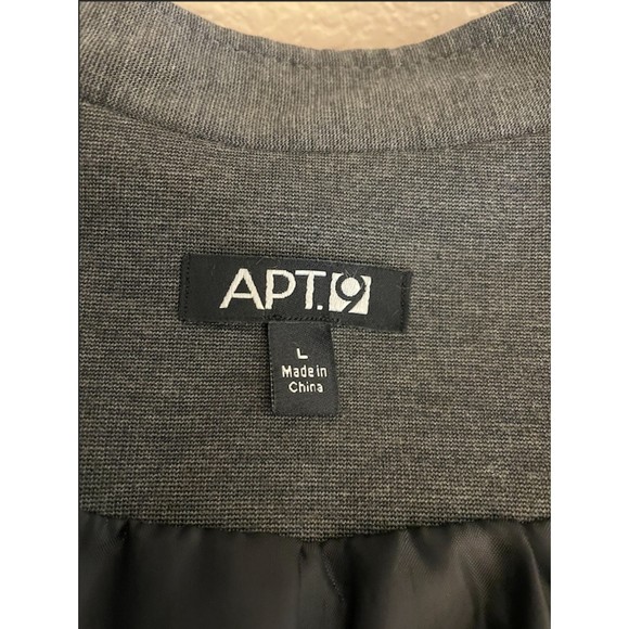 Apt. 9 Military Style Pleated Zippered Jacket - Sz L - Picture 6 of 6